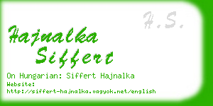 hajnalka siffert business card